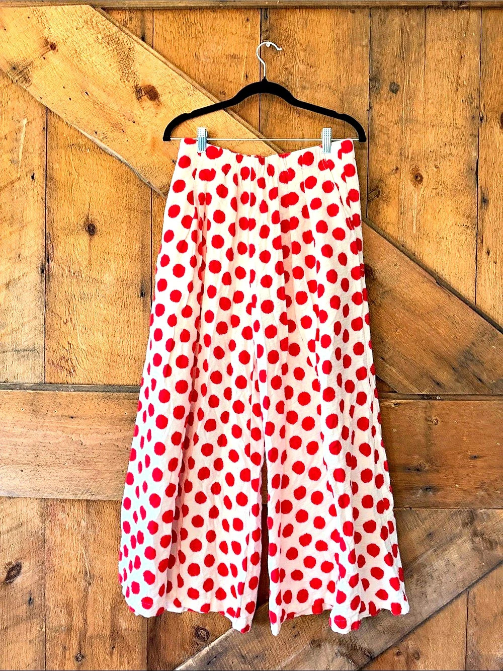 umgee Polka Dot Pants in Red & White Size Medium